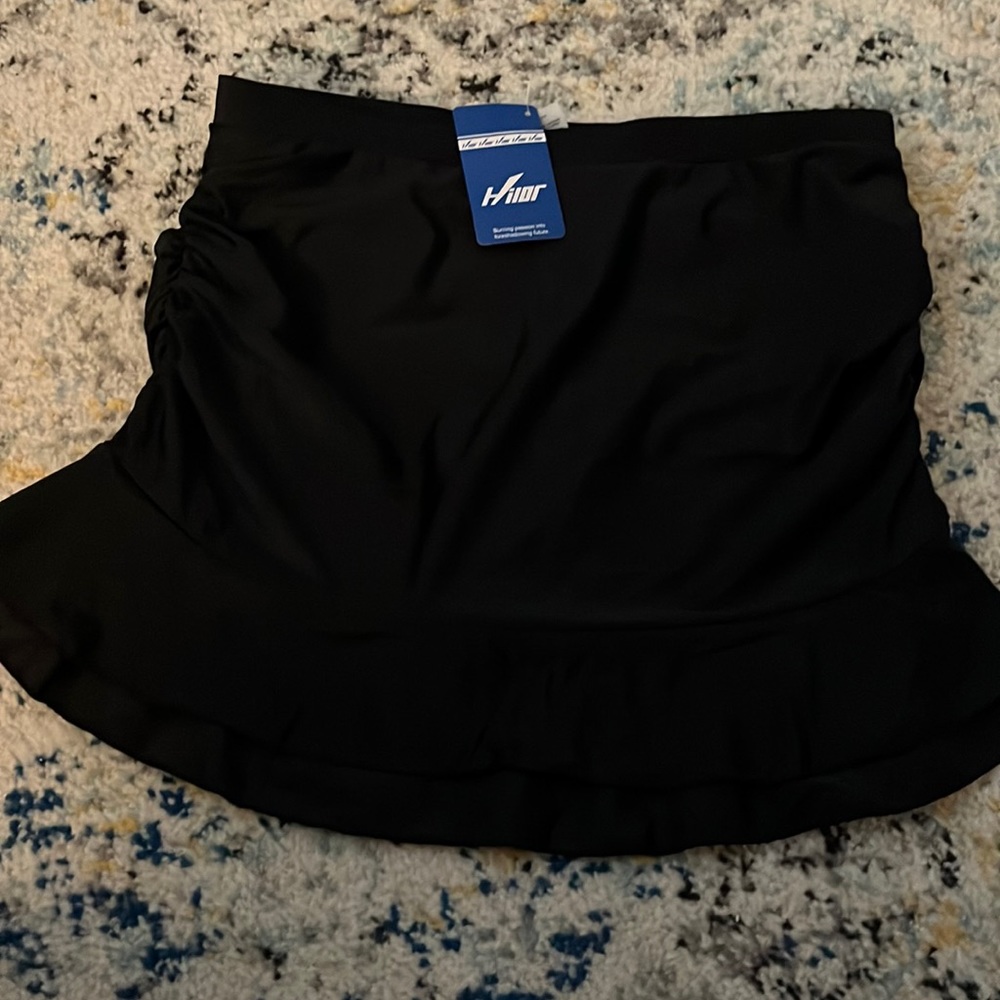 Black swim skirt